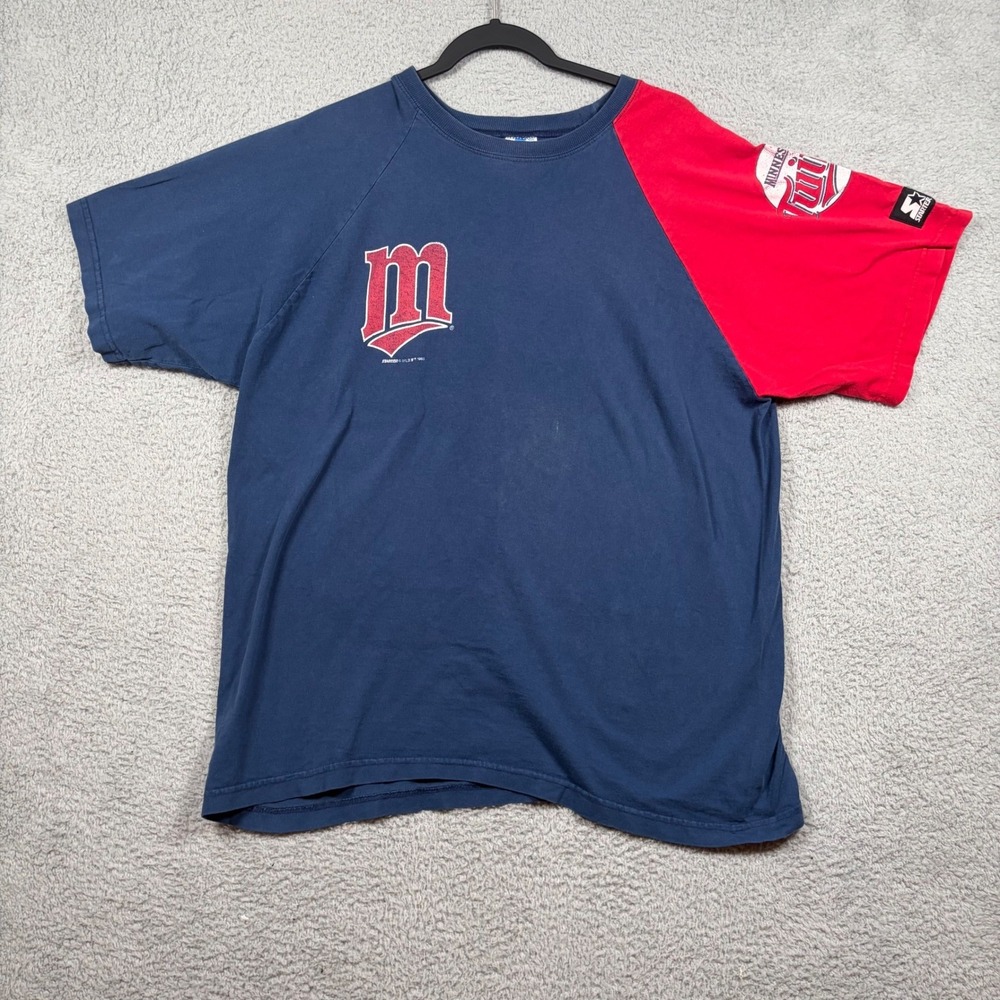 Vtg Starter Minnesota Twins Baseball T Shirt Men's X-Large MLB USA